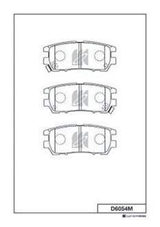 Колодки гальмівні дискові задні, комплект KASHIYAMA D6054M
