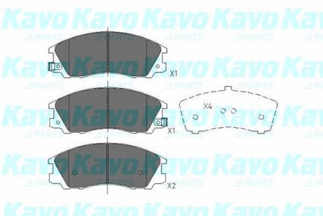 Гальмівні колодки, дискове гальмо (набір) PARTS KAVO KBP3016