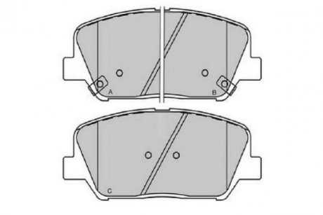 Колодки гальмівні (передні) Hyundai i30/Veloster/Kia Ceed/Optima 11- PARTS KAVO KBP3060