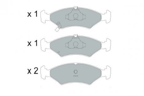 Тормозные колодки, дисковые тормоза.) PARTS KAVO KBP4026