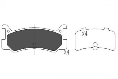 Гальмівні колодки, дискове гальмо (набір) PARTS KAVO KBP4535 (фото 1)