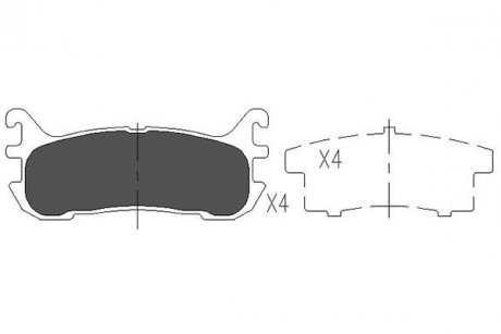 Гальмівні колодки, дискове гальмо (набір) PARTS KAVO KBP4540