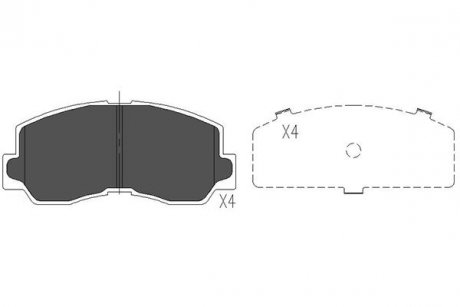 Гальмівні колодки, дискове гальмо (набір) PARTS KAVO KBP5532