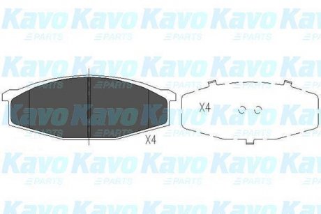 Гальмівні колодки, дискове гальмо (набір) PARTS KAVO KBP6501