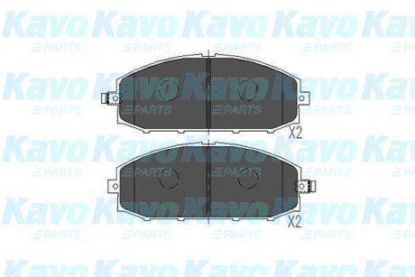 Гальмівні колодки, дискове гальмо (набір) PARTS KAVO KBP6540 (фото 1)