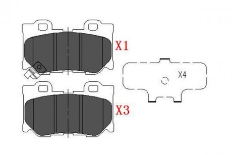 Колодки гальмівні задн.370Z,Infiniti G37,Q50/70,FX37/50 07- KAVO KBP6582