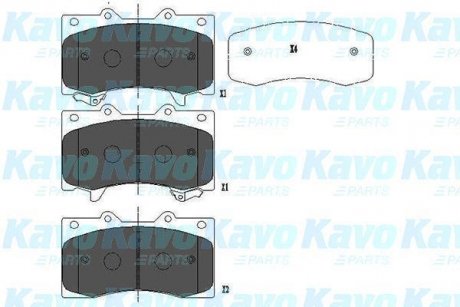 Гальмівні колодки, дискове гальмо (набір) PARTS KAVO KBP6588 (фото 1)