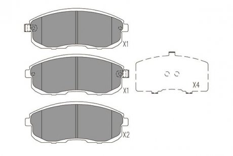 PARTS NISSAN Тормозные колодки передн.Maxima QX PARTS KAVO KBP6596