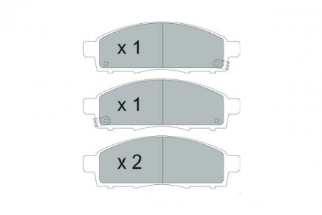 Комплект гальмівних колодок KAVO KBP-6599