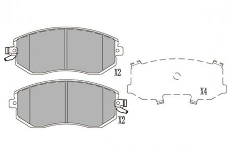 Комплект тормозных колодок PARTS KAVO KBP-8025