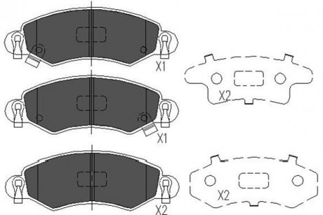 Тормозные колодки, дисковый тормоз (набор) PARTS KAVO KBP8508