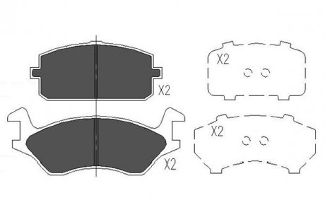 Гальмівні колодки, дискове гальмо (набір) PARTS KAVO KBP9074 (фото 1)