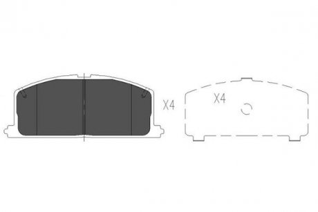 Гальмівні колодки перед.Carina II,Corolla,Camry, Corona KAVO KBP-9109