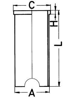 Гільза VW 1,6-2,4TD 75,5/79,5x145 KOLBENSCHMIDT 89163190