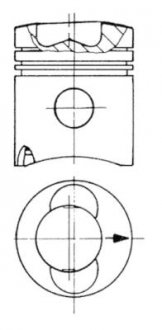 Поршень KOLBENSCHMIDT 93741600