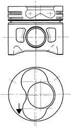 Поршень VW 1,9TDI 79,76 STD 3-4 Cyl +0,25 KOLBENSCHMIDT 94428710 (фото 1)