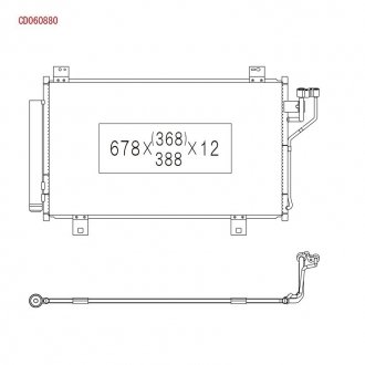 Радіатор кондиціонераMAZDA 6 (GJ, GL) 12-н.в.,3 (BM_, BN_) 13-19,6 12-н.в.,3 14-18,3 13-н.в. KOYORAD CD060880