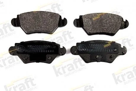Комплект гальмівних накладок, дискове гальмо KRAFT 6011500
