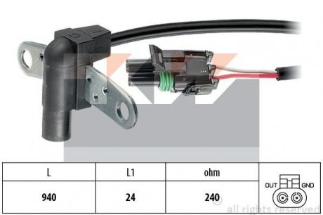 Датчик положения коленвала KW 453010