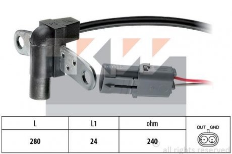 Датчик положения коленвала KW 453023