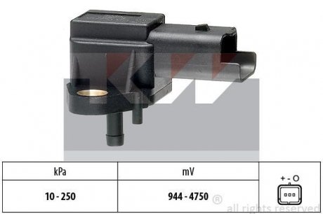Датчик давления воздуха, высотный корректор. Датчик, давление во впускном газопроводе KW 493030