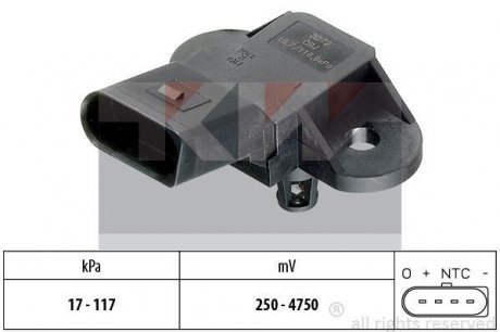 Датчик давления воздуха, высотный корректор. Датчик, давление во впускном газопроводе KW 493072