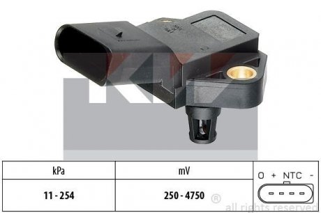 Датчик давления воздуха, высотный корректор. Датчик, давление во впускном газопроводе KW 493083
