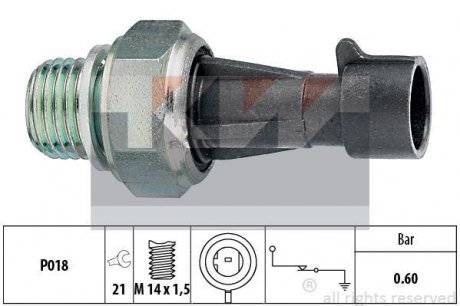 Датчик тиску мастила KW 500129