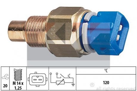 Датчик температури рідини охолодження KW 530558 (фото 1)