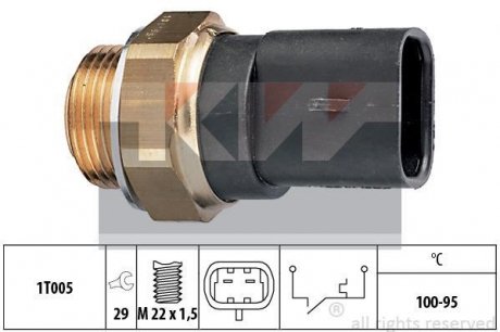 Термовимикач вентилятора радіатора KW 550117 (фото 1)