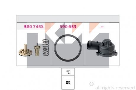 Термостат системи охолодження KW 580745K (фото 1)