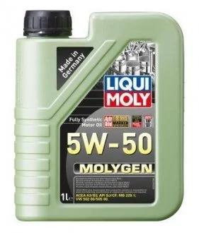Л MOLYGEN олива двигун. синтетична 5W-50 ACEA A3/B3, API SJ, MB 229.1, VW 502 00, VW 505 00 LIQUI MOLY 2542
