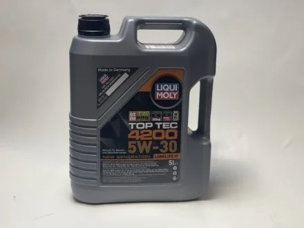 Л TOP TEC 4200 5W-30 масло моторне синтетичне (VW 504 00/507 00, BMW LL-04) LIQUI MOLY 8973