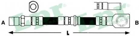 Тормозной шланг LPR 6T46186