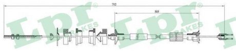 Трос сцепления LPR C0005C