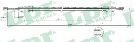 Трос ручного гальма LPR C0012B