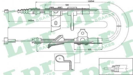 Трос ручного тормоза LPR C0021B