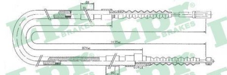 Трос ручного гальма LPR C0031B