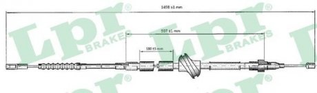 Тросик стояночного тормоза LPR C0033B