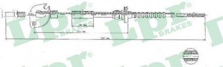 Трос сцепления LPR C0049C