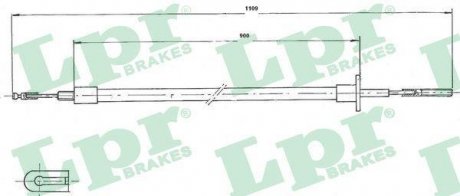 Трос сцепления LPR C0051C