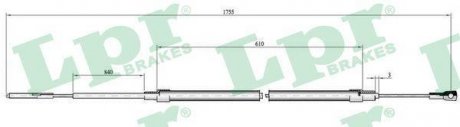 Трос ручного тормоза LPR C0073B (фото 1)