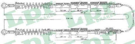 Трос ручного тормоза LPR C0090B