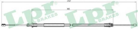 Трос ручного тормоза LPR C0100B