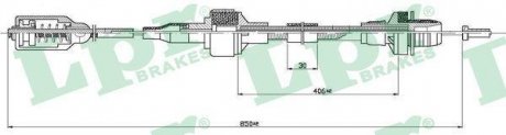 Трос сцепления LPR C0125C