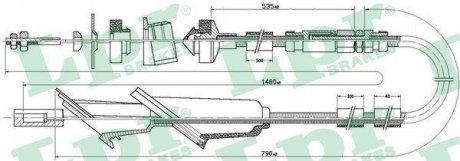 Трос сцепления LPR C0137C