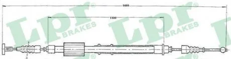 Трос ручного тормоза LPR C0155B