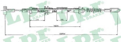 Трос ручного тормоза LPR C0160B