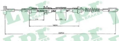Трос ручного тормоза LPR C0160B