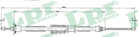 Трос ручного тормоза LPR C0200B